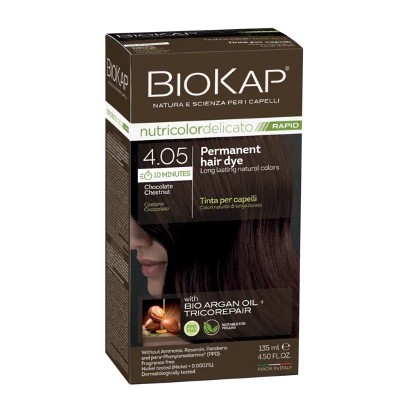 BioKap Delicato Rapid 4.05 Chocolate Chestnut Hair Dye 135ml