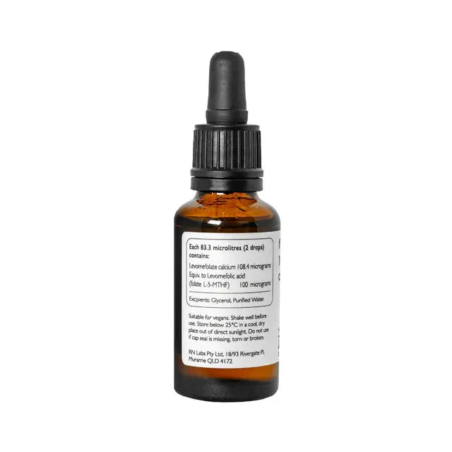Therapure Folate 100 Drops Supports Healthy B9 Levels Liquid Folate Supplement 30 mL