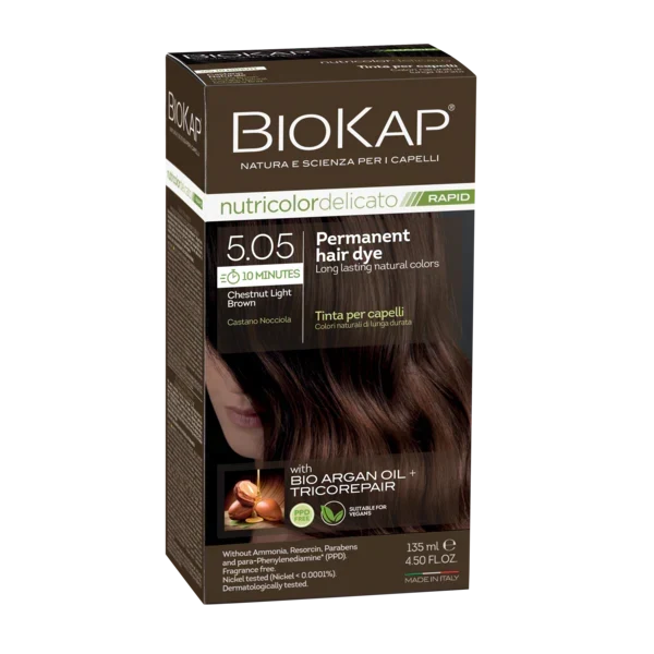 BioKap Delicato Rapid 5.05 Chestnut Brown Hair Dye 135ml