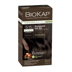 Biokap Nutricolor Delicato Rapid 5.15 Ash Chestnut Permanent Hair Dye biokap,hair dye,issues,naural hair color