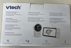 VTECH HD pan and tilt video monitor with 5-inch screen, features smart remote access and 1080p video quality.