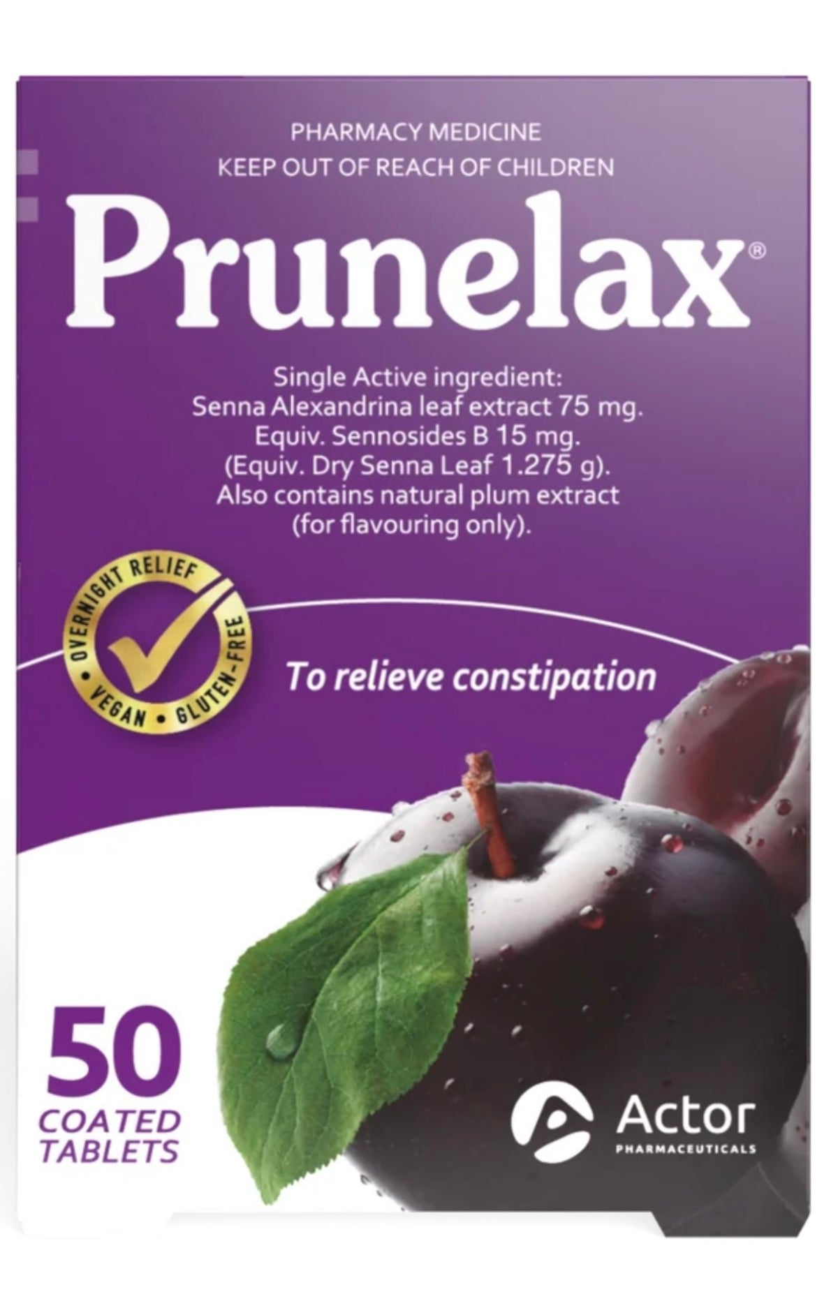 Prunelax 50 Coated Tablets
