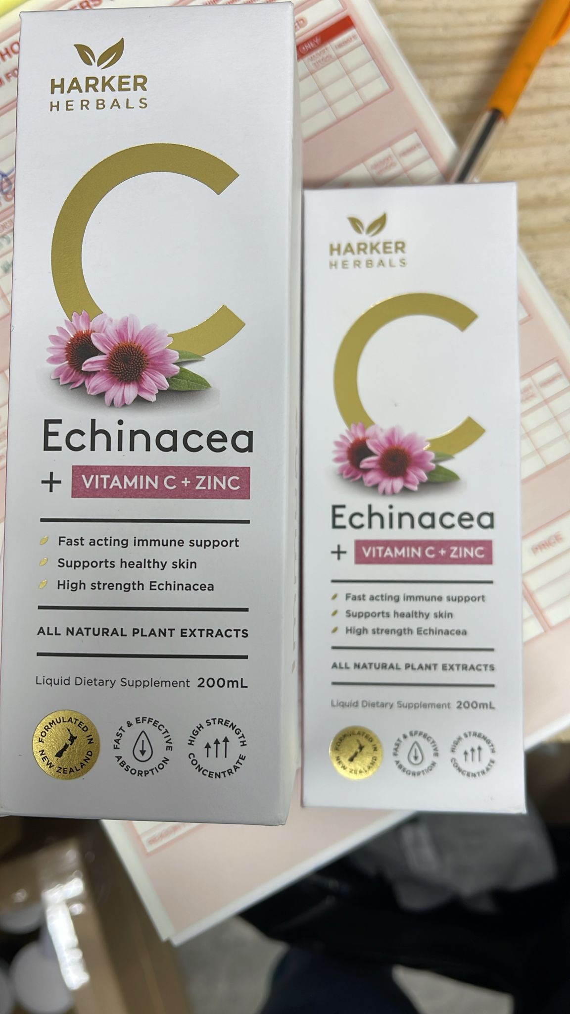 Harker Herbals Echinacea, Vitamin C + Zinc healthy skin,High strength immune support,immune support,issues,sinuses,Supports recovery for chest