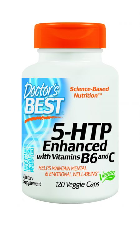 Doctor's Best 5-HTP with Vitamins B6 & C - 100mg for Mood Support - 120 Capsules 5-HTP,dietary supplements,Doctor's Best,mental health,mood support,natural mood booster,optimized,serotonin support,vitamins B6 and C