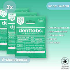 Denttabs Toothpaste Tablets Mint Fluoride-Free x750 (12 Month Supply) image 2