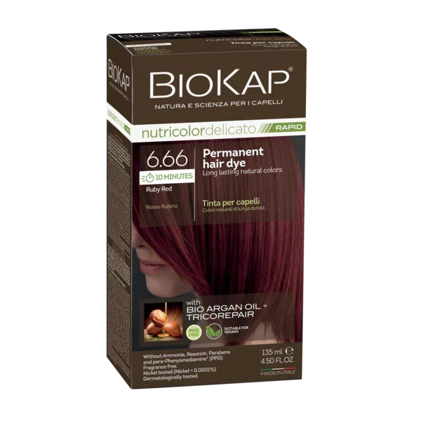 BioKap Delicato Rapid 6.66 Ruby Red Hair Dye 135ml