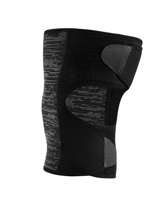 Mueller Hybrid Wraparound Knee Support arthritic knee joints.,breathable materials,Fits left or right knee.,Hybrid Wraparound Knee,injured knees,issues,reduce bunching,support to weak,ultra-lightweight