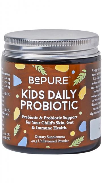 BePure Kids Daily Probiotic beneficial microbes,BePure Good Gut Protein Vanilla,BePure Gut Regular,bloated tummies,Bone and joint health,boost energy production,boost postbiotic production,Bowel regularity,calm mind,calm mind and relaxed body,Calm stomach