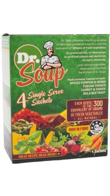 CellLogic Dr Soup 4 Single Serve Sachets Advanced liver support,Andropausal men,anti-angiogenic and neuroprotective functions,anti-inflammatory,antioxidant,antioxidant Digestion gallbladder liver function,Antioxidants Bone & Joint Inflammation,Antioxidant