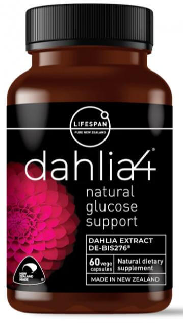 Dahlia4 Natural Glucose Support Advanced liver support,ageing,Andropausal men,anti-angiogenic and neuroprotective functions,anti-inflammatory,antioxidant,antioxidant Digestion gallbladder liver function,antioxidant defences,Antioxidants Bone & Joint Infla