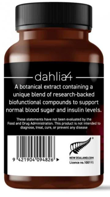 Dahlia4 Natural Glucose Support Advanced liver support,ageing,Andropausal men,anti-angiogenic and neuroprotective functions,anti-inflammatory,antioxidant,antioxidant Digestion gallbladder liver function,antioxidant defences,Antioxidants Bone & Joint Infla