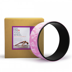 66FIT Yoga Wheel - Pink White 12" - image 3
