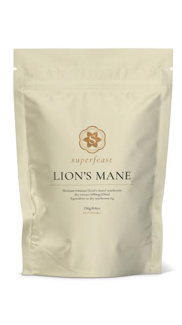 SuperFeast Lions Mane Focus Brain Health Mushroom Powder 250g
