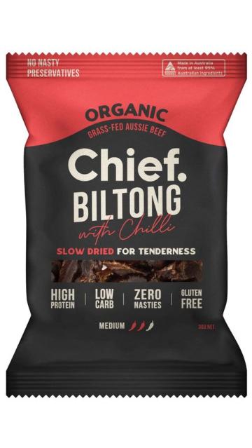 Chief Nutrition Biltong High Protein Beef Snack For Fitness