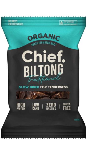 Chief Nutrition Biltong Traditional High Protein Beef Snack (90g)