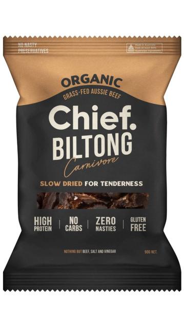 Chief Nutrition Biltong Carnivore High Protein Beef Snack 90g