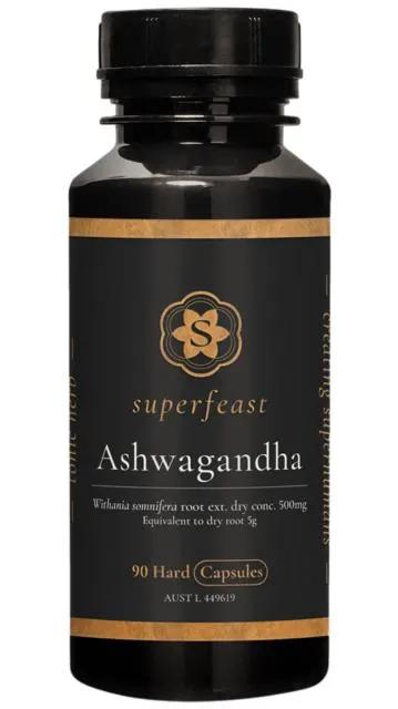 SuperFeast Ashwagandha Supports Daily Wellness And Vitality Herbal Supplement (90 Capsules)