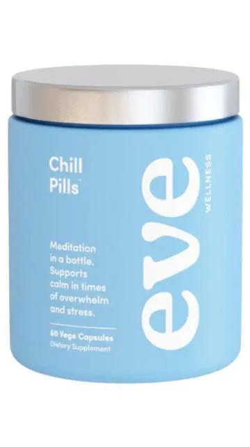 Eve Chill Pills Calming Stress Support Natural Herbal Dietary Supplement 90 Vege Capsules