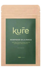 Kure Hempseed Oil And Maca Refill Pouch + Supports Daily Health + Dietary Supplement (150 Capsules)