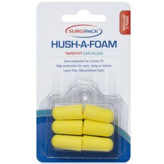 Surgipack Hush A Foam Ear Plugs reg 3 pair