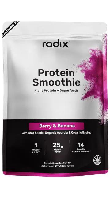 Radix Nutrition Plant Protein Smoothies 1kg (Berry & Banana)