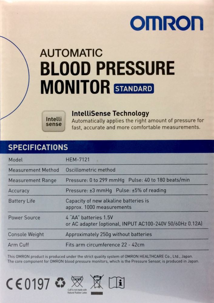 Omron HEM 7121 Standard Blood Pressure Monitor