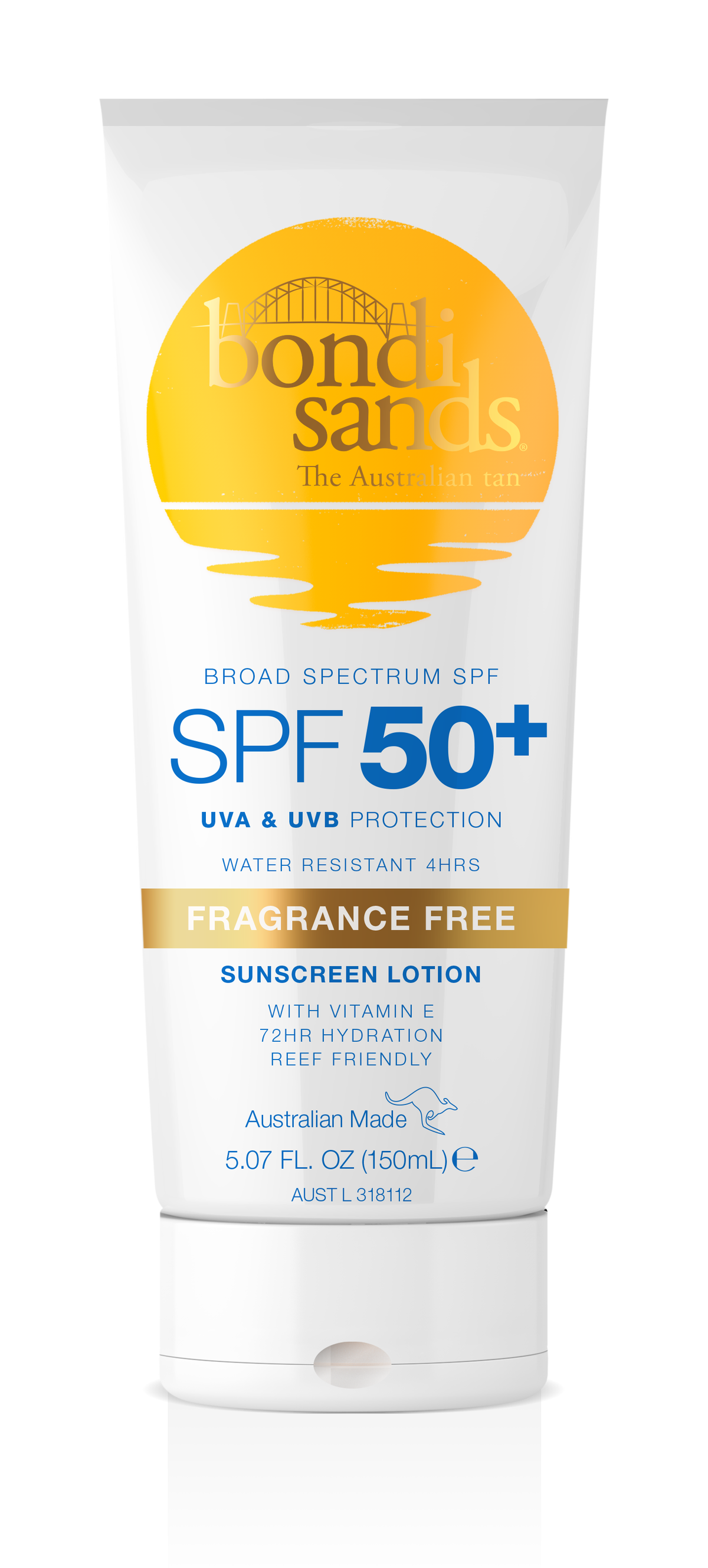 Bondi Sands SPF 50+ Fragrance Free Body Sunscreen Lotion 150ML bondi sands,issues,sun,sun care,sunscreen