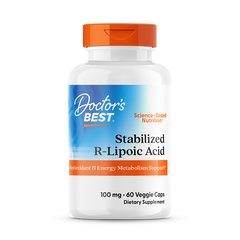 Doctor's Best R-Lipoic Acid with BioEnhanced Na-RALA 100mg 60 Veggie Caps
