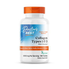 Doctor's Best Collagen Types 1 & 3 with Vitamin C 3000mg 180 Tablets