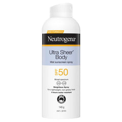 Neutrogena® Ultra Sheer Body Mist SPF 50 140g - DominionRoadPharmacy