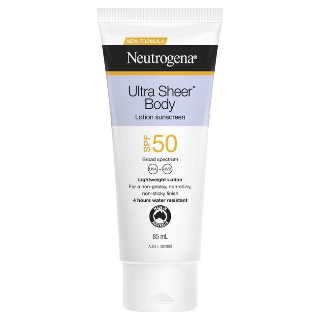 Neutrogena Ultra Sheer Body Lotion SPF 50 85mL - DominionRoadPharmacy