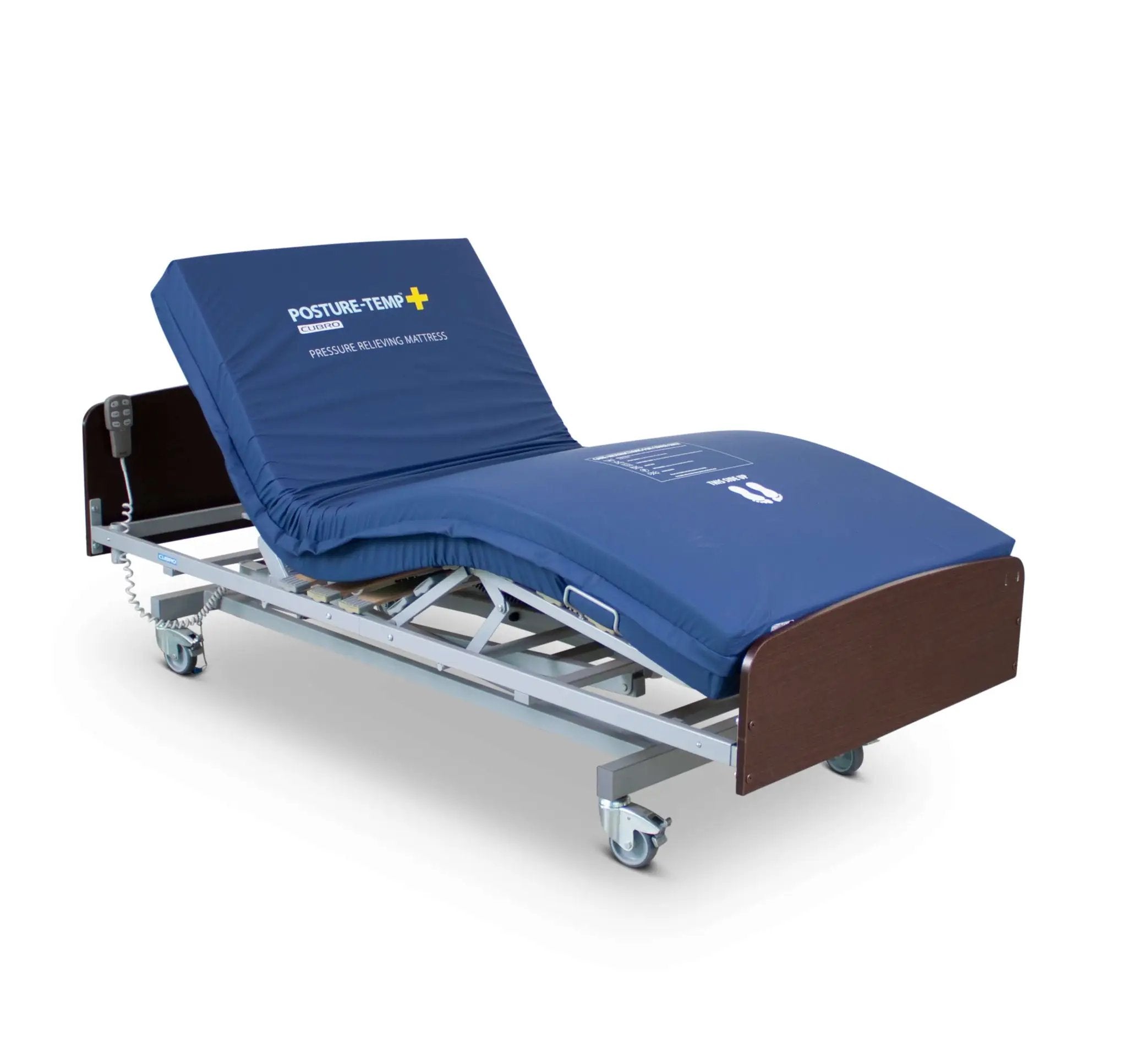 Bock® v2 Adjustable height 4-section Single Electric Bed 4-section electric bed,adjustable rail clamp,anti-kink feature,Battery for emergency lowering,Beech wood head,electric bed,endboard for ease of cleaning,generation of electric fields,High grade coil