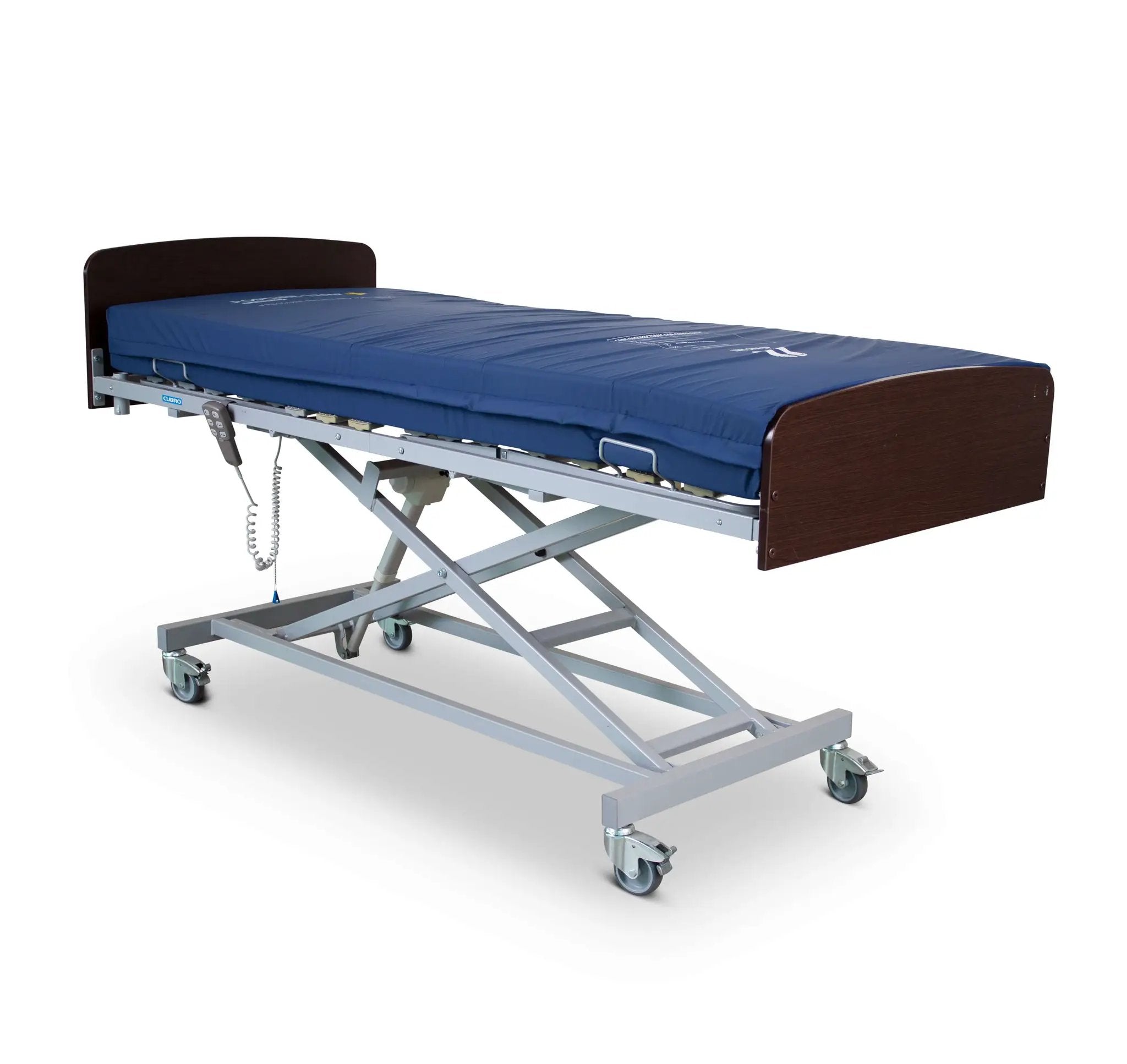 Bock® v2 Adjustable height 4-section Single Electric Bed 4-section electric bed,adjustable rail clamp,anti-kink feature,Battery for emergency lowering,Beech wood head,electric bed,endboard for ease of cleaning,generation of electric fields,High grade coil