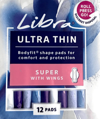 Libra Ultra thin super with wings - Pads 12 issues