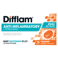 Difflam Orange Lozenges Sugar Free