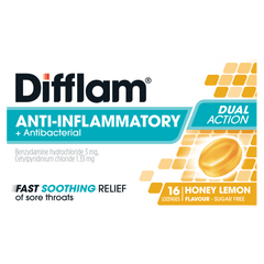 Difflam Honey Lemon Lozenges Sugar Free