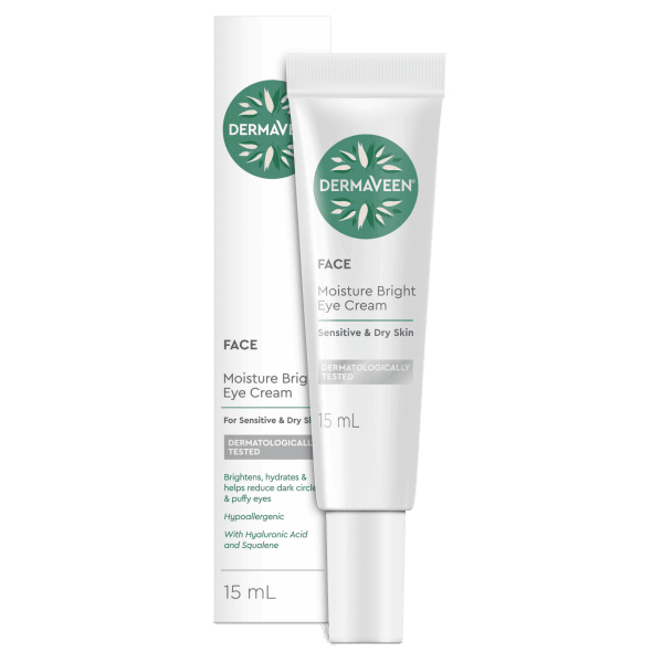 Dermaveen MOISTURE BRIGHT EYE CREAM 15 ml dry skin,dry skin cream,dry skin gel,dry skin wash,eye cream,issues,itchy dry skin,MOISTURE BRIGHT EYE CREAM,puffy eyes,very dry skin