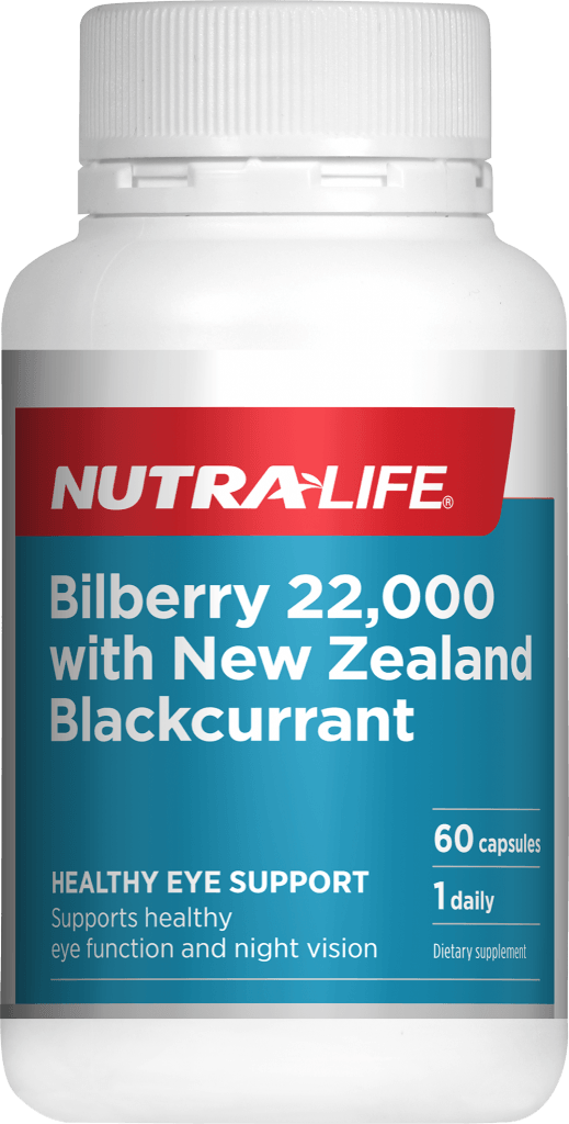 Nutralife Bilberry 22000 with Blackcurrant Eye Care Protects Vision 60 capsules