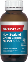 NutraLife New Zealand Green Lipped Mussel 5600+ 100 Caps Joint Comfort and Mobility Dietary Supplement