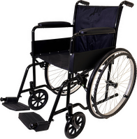 Economy Self-Propelled Wheelchair Budget Friendly Durable Steel Frame Folding Wheelchair