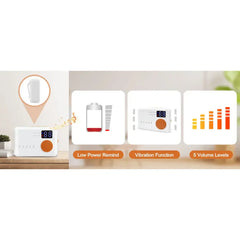 Wireless Caregiver Pager with 2 SOS Buttons (Up to 300mtrs range)