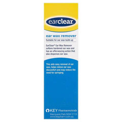 EarClear EarWax Remover Drops 12ml disperses ear wax,Ear Wax Remover,effervescing action,issues,softens hardened ear wax