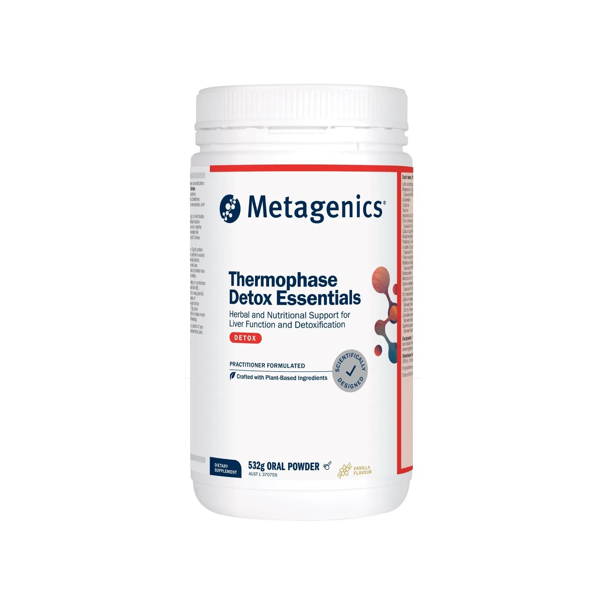 Thermophase Detox Essentials Vanilla 532g Powder