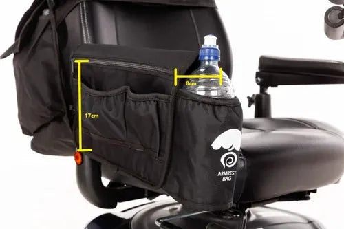 Sense Mobility Armrest Bag Keeps Essentials Within Reach Scooter Accessory Water Resistant Oxford Nylon