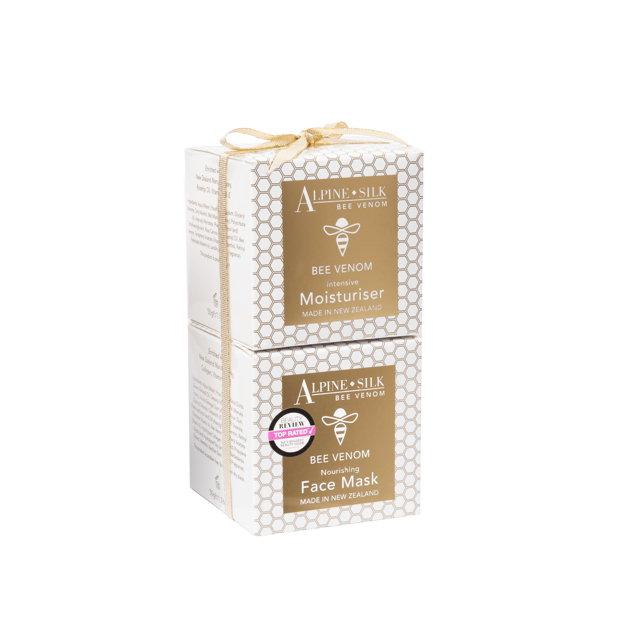 Alpine Silk Bee Venom Gift Pack alpine silk,Alpine Silk Bee Venom Eye Creme 30g,Alpine Silk Bee Venom Face Mask 50g,Alpine Silk Bee Venom Gift Pack,Alpine Silk Bee Venom Moisturiser 50g,Alpine Silk Certified Organic Rosehip Oil 30ml,ALPINE SILK GIFT PACK,