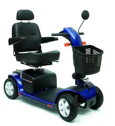 Pride Pathrider® 10 DX Mobility Scooter 4 Wheel Foldable Travel Scooter,Back-lit battery gauge,Deluxe scoote,issues,Lightweight pinchless hinge seat,mobility scooter,mobility scooter accesories,Pride Pathrider® 10 DX Mobility Scooter,rugged suspension sco