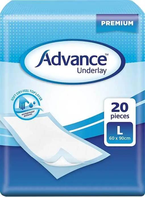 Advance® Underlays diamond embossed core,highly absorbent,Ideal for infection control,issues,Moisture lock,odour control,Soft dry-feel layer,super absorbent polymers,surface protection,Underlay draws