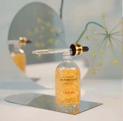 Thera Lady Pure Gold Ampoule 100ml 24k 24K Nano Gold Essence,Anti-wrinkle Firming,issues,Large Gold Bottle,Rejuvenating Skin,Thera Lady Pure Gold Ampoule,Whitening Rejuvenating Skin