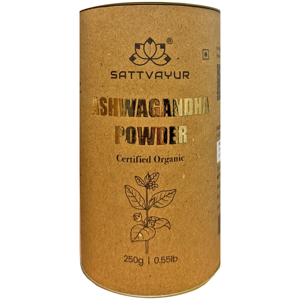 Sattvayur Organic Ashwagandha Powder 250g – Himalayan Adaptogen Stress Support