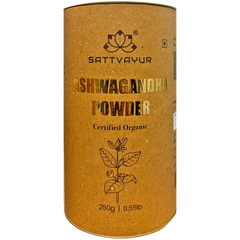 Sattvayur Organic Ashwagandha Powder 250g – Himalayan Adaptogen Stress Support